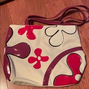flower printed purse